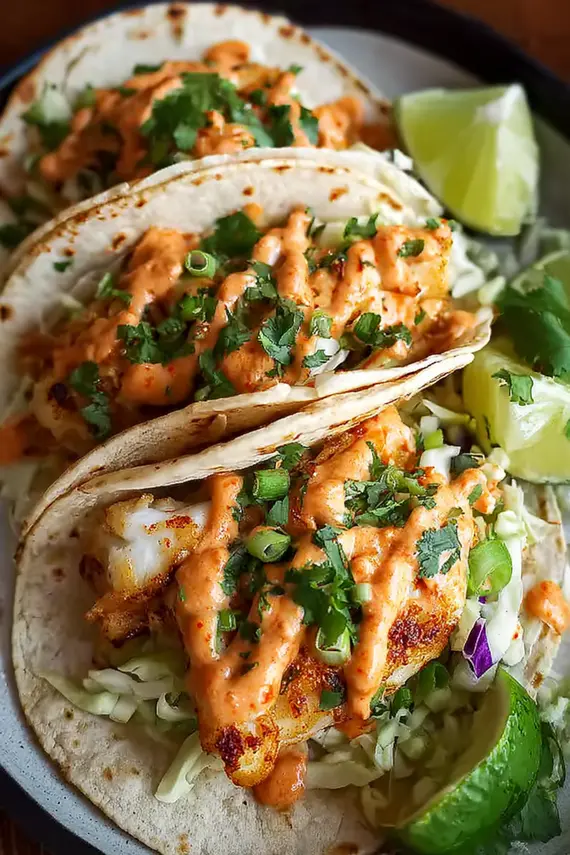 Homemade sriracha lime sauce for fish tacos