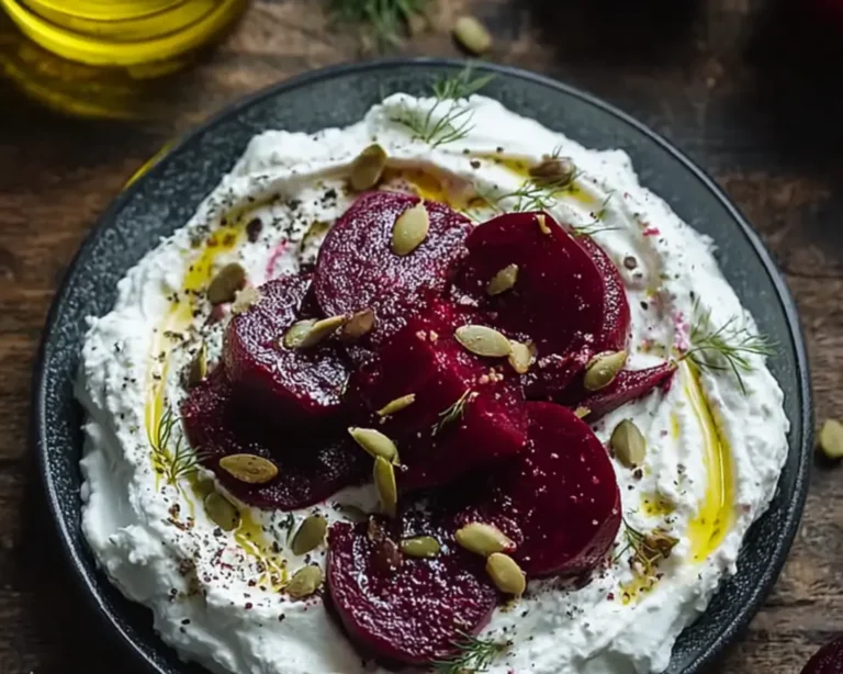whipped feta marinated beets
