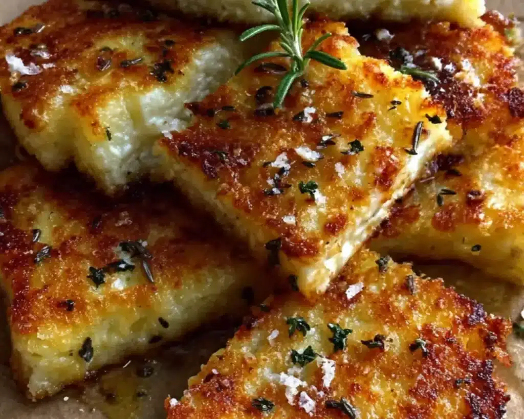 baked halloumi potato squares