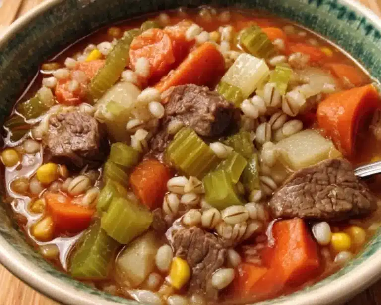 beef barley soup vegetables