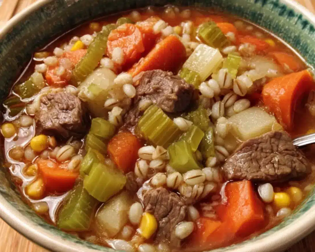 beef barley soup vegetables
