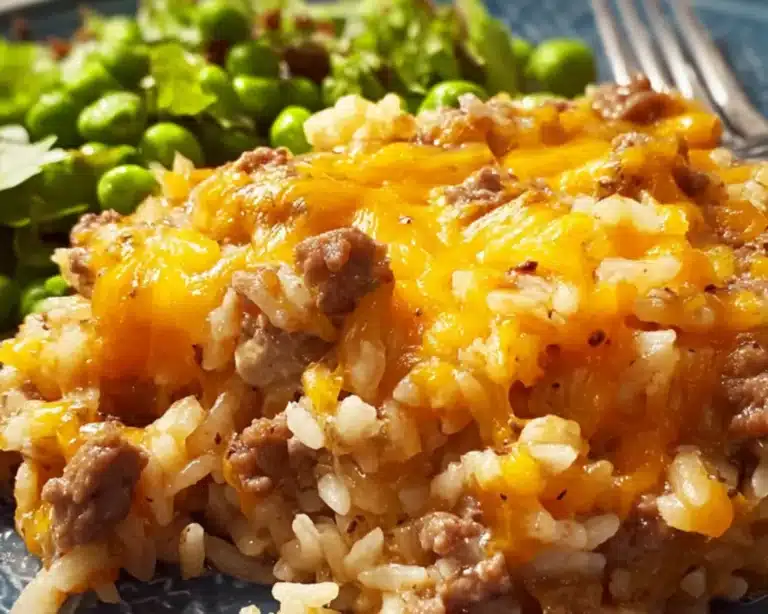 beef rice casserole cheddar