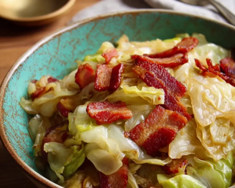 braised cabbage bacon garlic