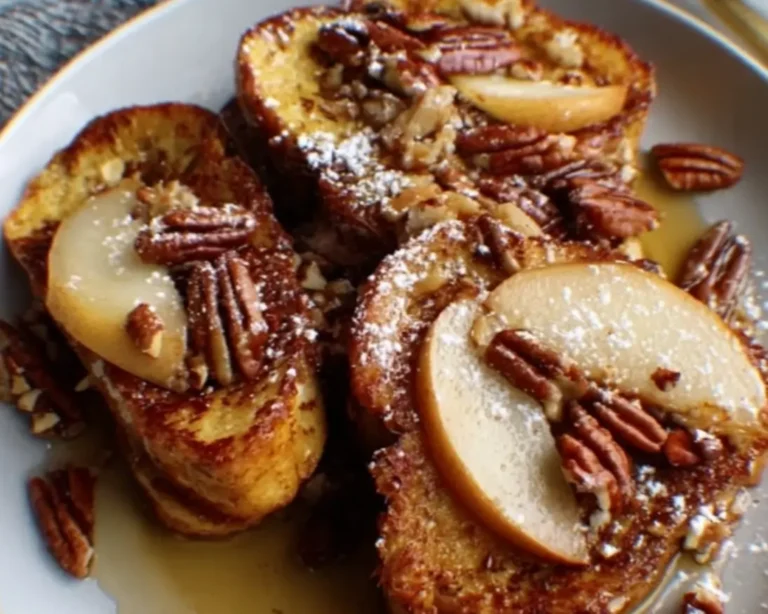 challah french toast apple pear pecan