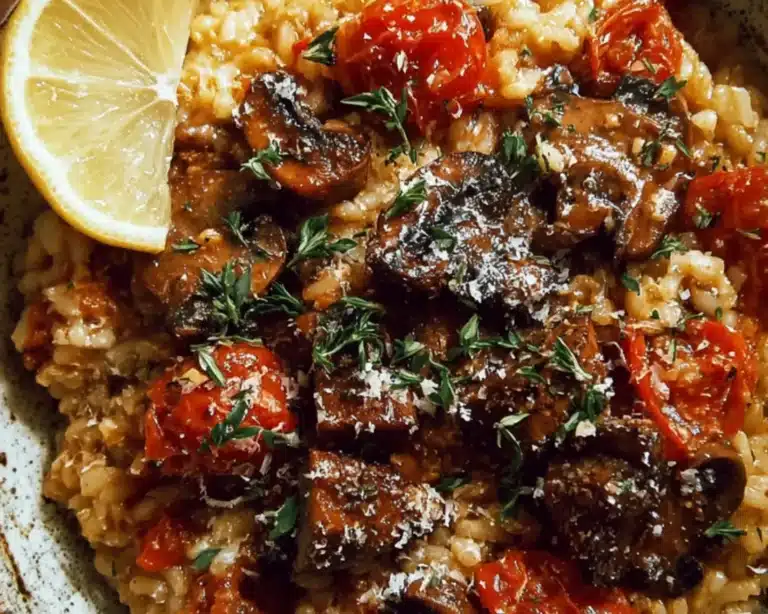 lemon tomato risotto mushrooms