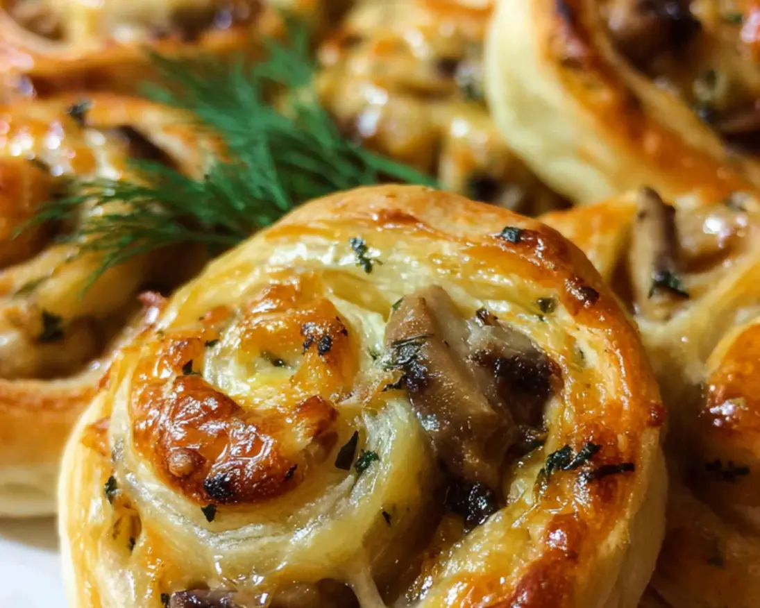 mushroom cheese pinwheels
