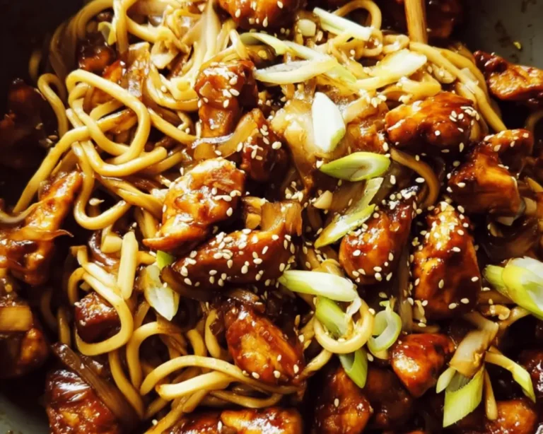 sesame soy chicken noodles