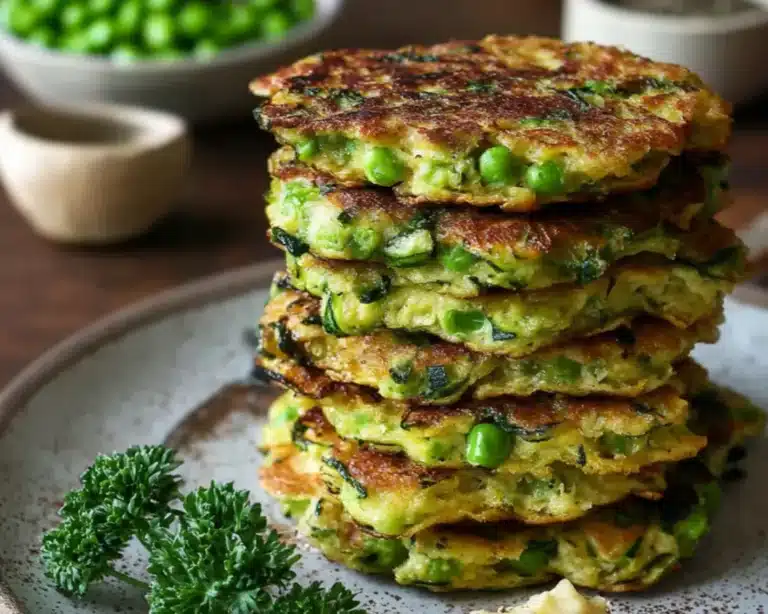 zucchini pea fritters