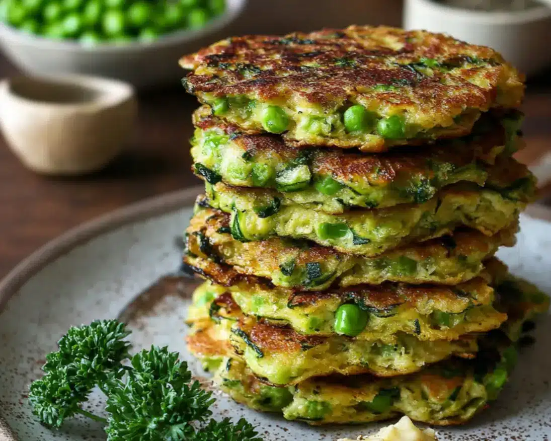zucchini pea fritters
